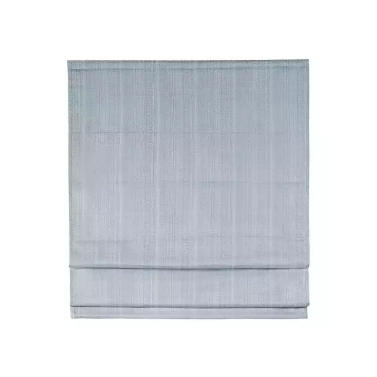 Kirklands Home Basketweave Cordless Roman Shade, 33 in. Blue Discount