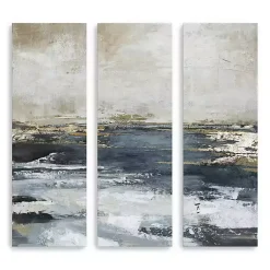 Kirklands Home Bay Canvas Art Prints, Set fof 3 Blue
