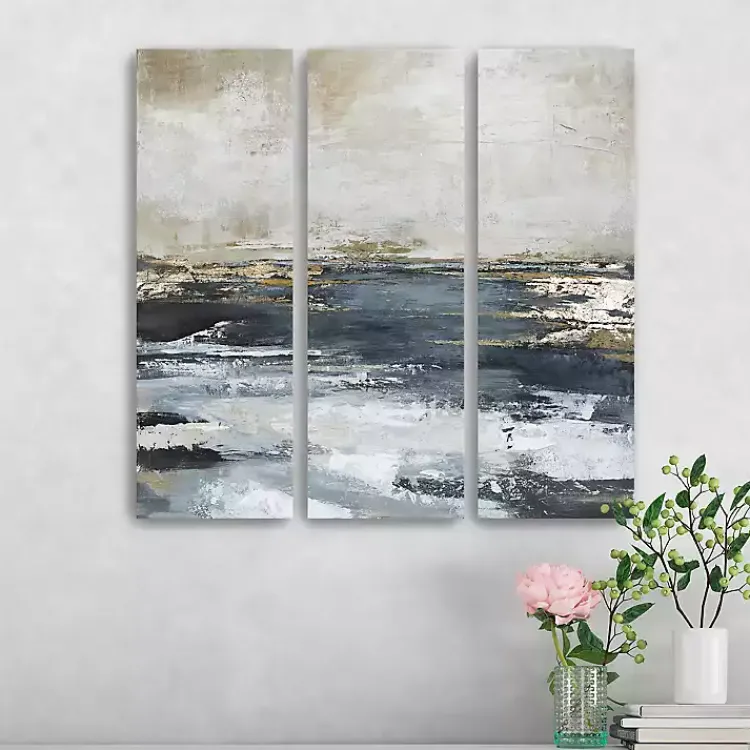 Kirklands Home Bay Canvas Art Prints, Set fof 3 Blue