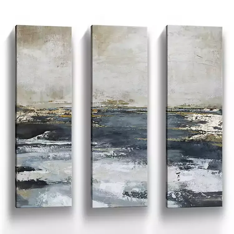 Kirklands Home Bay Canvas Art Prints, Set fof 3 Blue