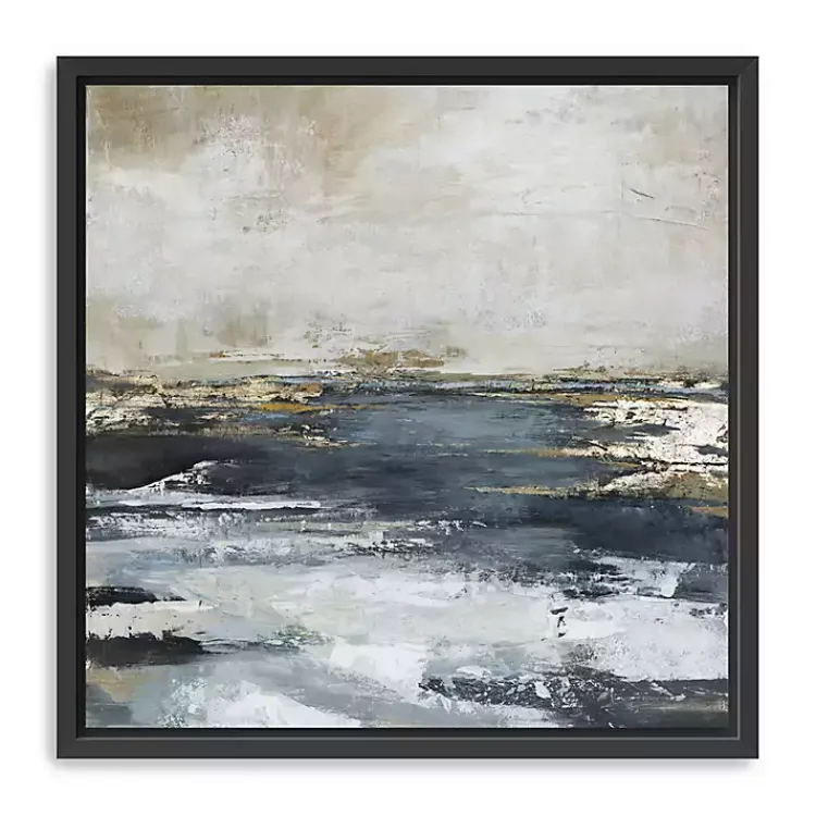 Kirklands Home Blue Bay Framed Canvas Art Print, 30x30 in. New