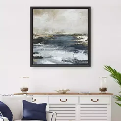 Kirklands Home Blue Bay Framed Canvas Art Print, 30x30 in. New