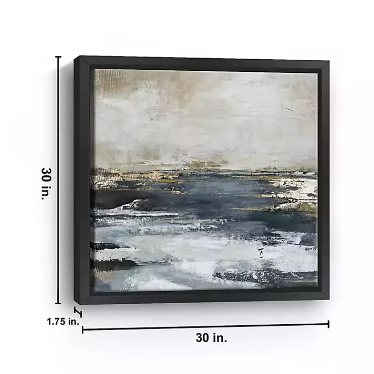 Kirklands Home Blue Bay Framed Canvas Art Print, 30x30 in. New