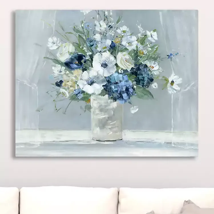Kirklands Home Blue Be Happy Giclee Canvas Art Print Multi Discount