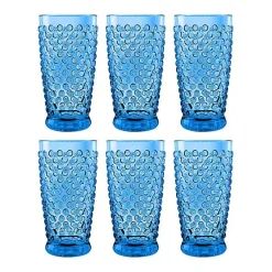 Kirklands Home Beaded Acrylic Tumbler Glasses, Set of 6 Blue Sale