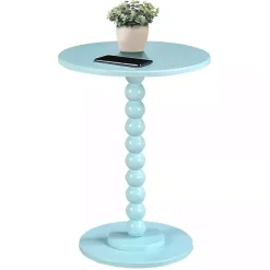 Kirklands Home Beaded Spindle Accent Table Blue Hot