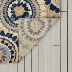 Kirklands Home Blue Bliss Bay Outdoor Area Rug, 6x9 Sale