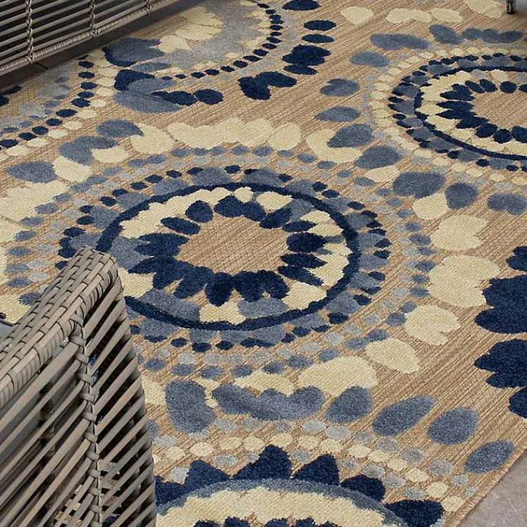 Kirklands Home Blue Bliss Bay Outdoor Area Rug, 6x9 Sale