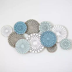 Kirklands Home Blue Bohemian Metal Plate Wall Plaque Outlet