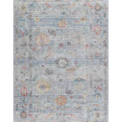 Kirklands Home Boho Calhoun Washable Area Rug, 7x10 Blue New