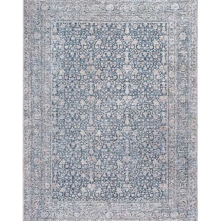 Kirklands Home Boho Lorelai Washable Area Rug, 8x12 Blue New