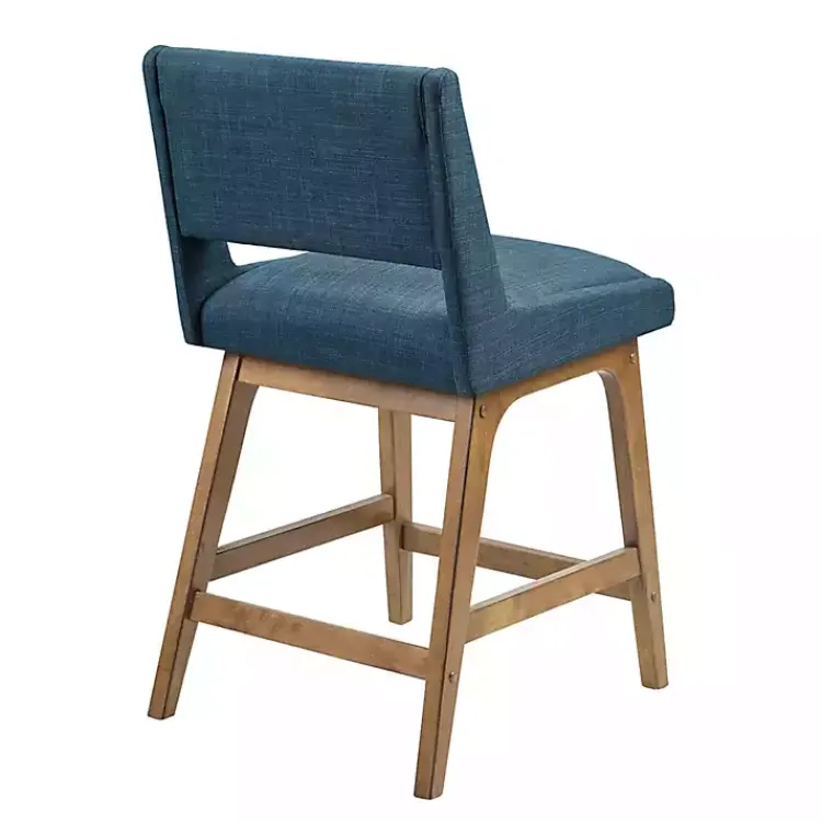 Kirklands Home Boomerang Modern Counter Stool Blue Outlet