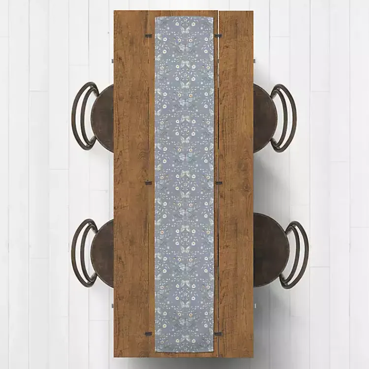 Kirklands Home Botanical Butterfly Table Runner, 72 in. Blue Best