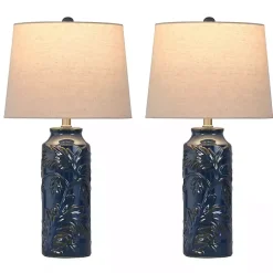 Kirklands Home Blue Boical Mayfield Table Lamps, Set of 2 Tan Clearance