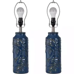 Kirklands Home Blue Boical Mayfield Table Lamps, Set of 2 Tan Clearance