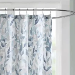 Kirklands Home Blue Botanical Microfiber Shower Curtain Best