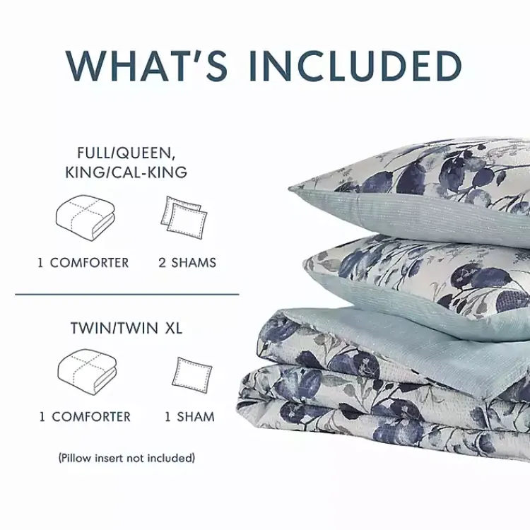 Kirklands Home Blue Botanical 3-pc. Full/Queen Comforter Set Sale