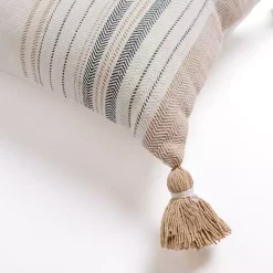 Pillows>Kirklands Home Blue Breezy Stripes Lumbar Pillow