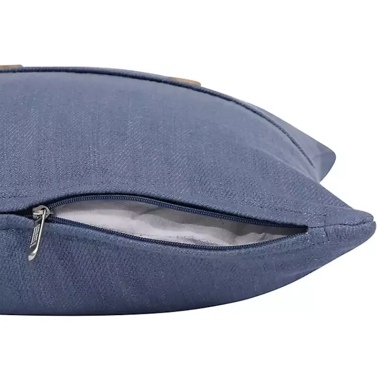 Pillows>Kirklands Home Buttoned Throw Pillow Blue