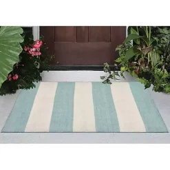 Kirklands Home Blue Cabana Stripe Indoor/Outdoor Scatter Rug Online