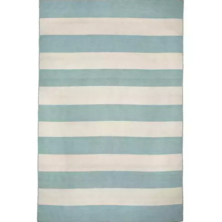 Kirklands Home Blue Cabana Stripe Indoor/Outdoor Area Rug, 7x9 Hot