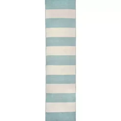Kirklands Home Blue Cabana Stripe Indoor/Outdoor Runner, 2x8 Online