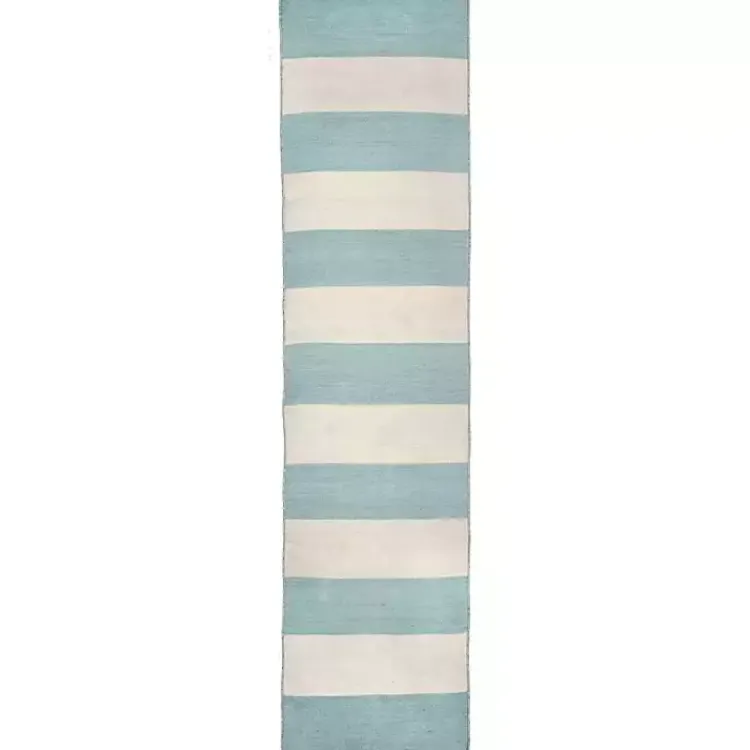 Kirklands Home Blue Cabana Stripe Indoor/Outdoor Runner, 2x8 Online