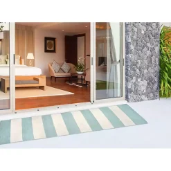 Kirklands Home Blue Cabana Stripe Indoor/Outdoor Runner, 2x8 Online