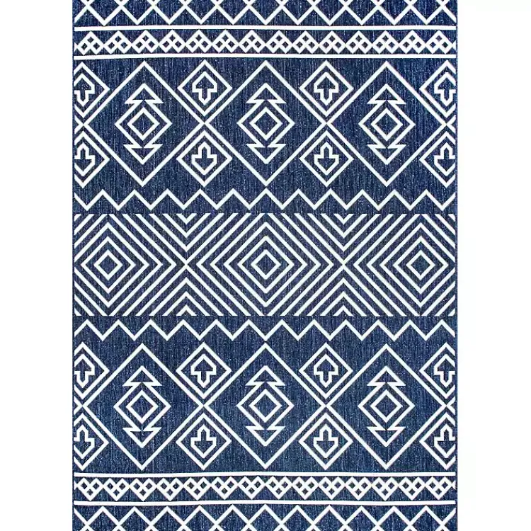 Kirklands Home Blue Cassie Global Outdoor Area Rug, 5x8