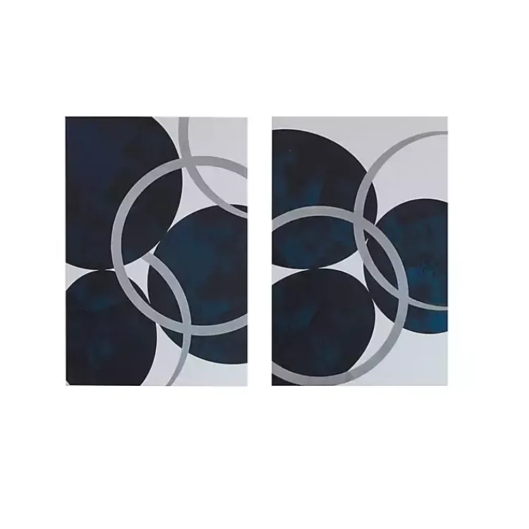 Kirklands Home Blue Celestial Orbit Canvas Art Prints, Set of 2 Sale