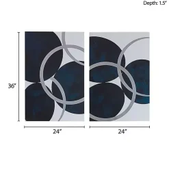 Kirklands Home Blue Celestial Orbit Canvas Art Prints, Set of 2 Sale