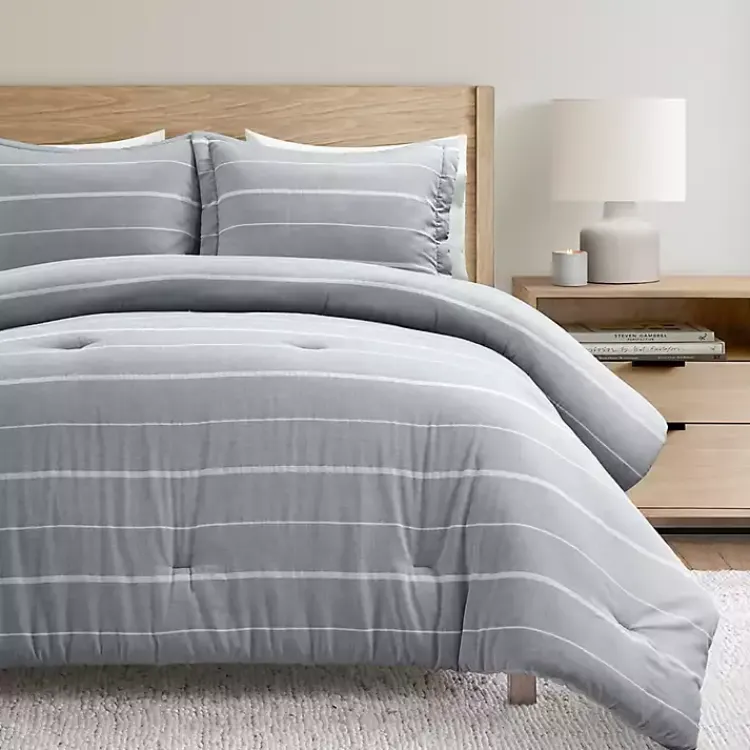 Kirklands Home Classic Stripe 3-pc. Full/Queen Comforter Set Blue Sale