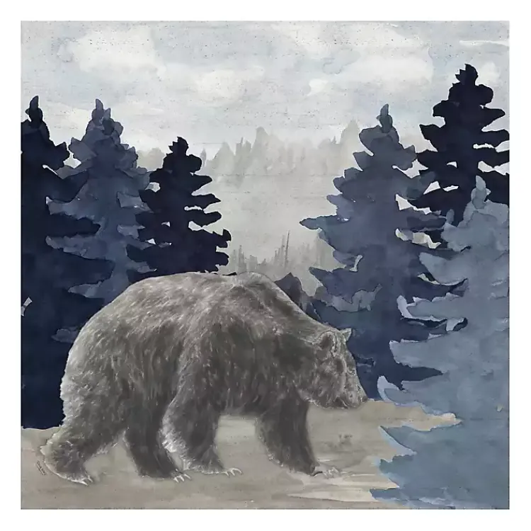 Kirklands Home Blue Cliff Mountains Bear I Canvas Art Print Discount