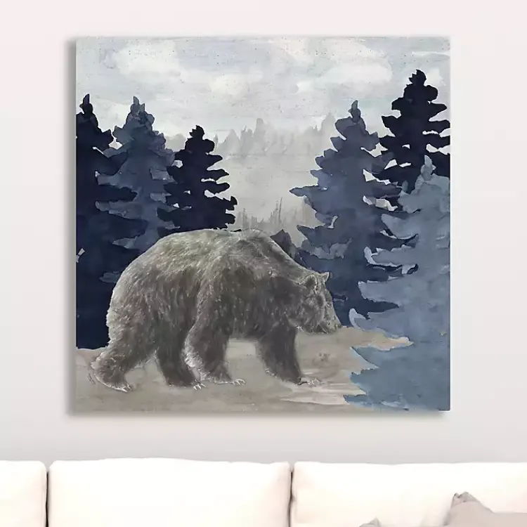 Kirklands Home Blue Cliff Mountains Bear I Canvas Art Print Discount