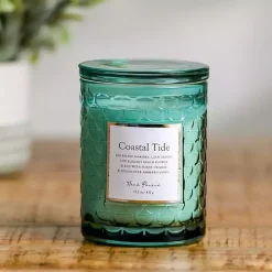 Candles>Kirklands Home Coastal Tide Glass Jar Candle Blue