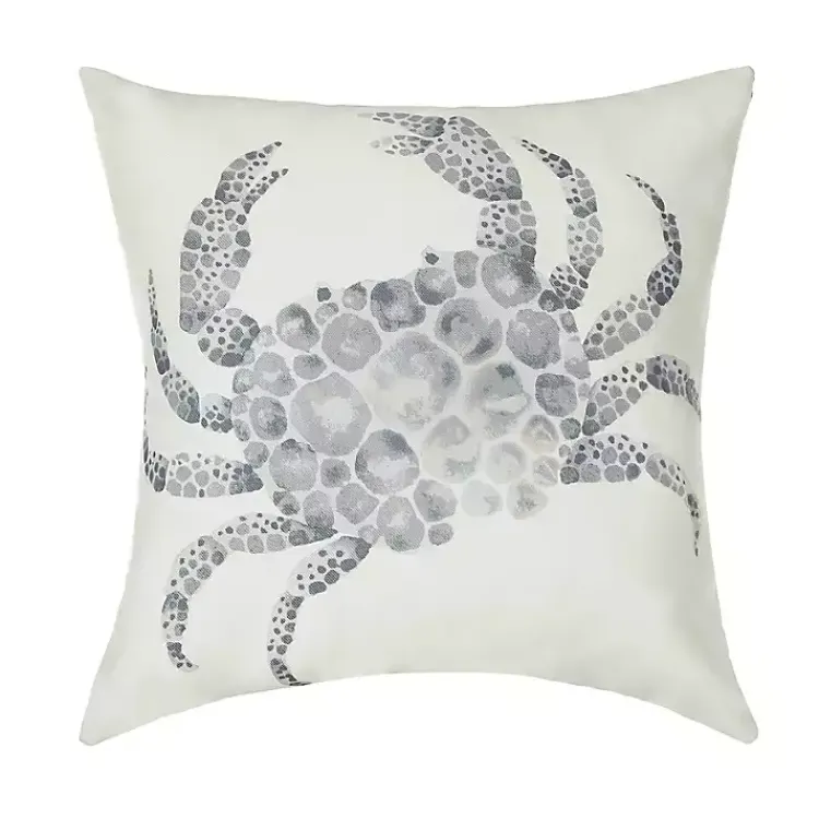 Pillows>Kirklands Home Blue Crab Outdoor Pillow