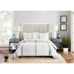 Kirklands Home Cream Mason King 3-pc. Comforter Set Blue Outlet