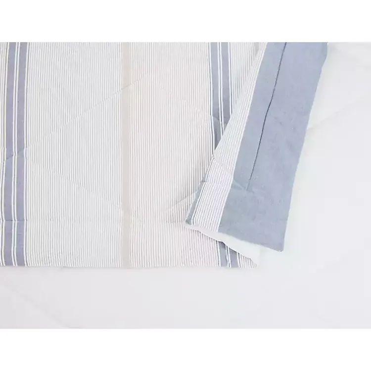 Kirklands Home Cream Mason King 3-pc. Comforter Set Blue Outlet