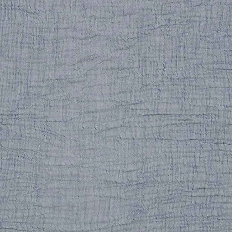 Blankets & Throws>Kirklands Home Crinkled Cotton Fringe Throw Blue