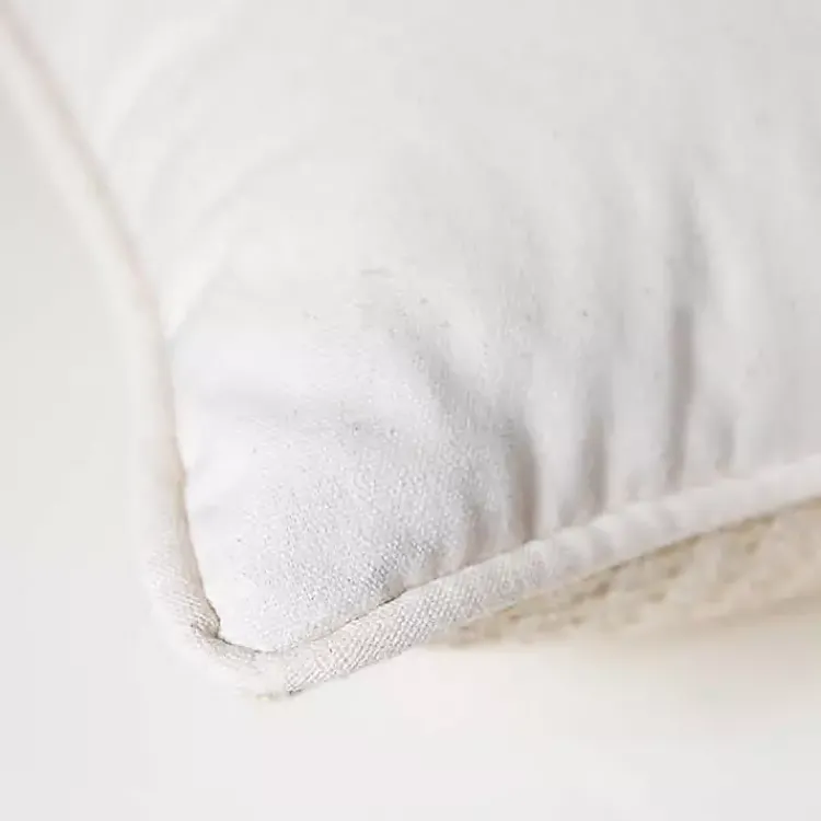 Pillows>Kirklands Home Cross-stitch Woven Pillow Blue