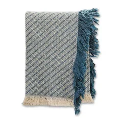 Blankets & Throws>Kirklands Home Cross-Stitch Woven Throw Blue