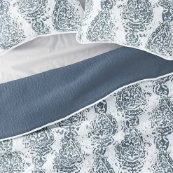 Kirklands Home Blue Damask Reversible 3-pc. Queen Quilt Set Hot