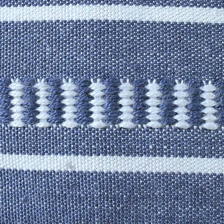 Pillows>Kirklands Home Blue Dash Stripe Indoor/Outdoor Pillow