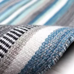Kirklands Home Dhurri Stripe Indoor/Outdoor Area Rug, 7x9 Blue