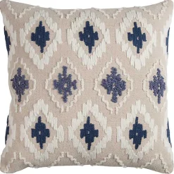 Pillows>Kirklands Home Diamond Textured Pillow Blue