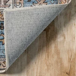 Kirklands Home Blue Distressed Medallion Washable Area Rug, 5x8 Online