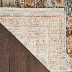 Kirklands Home Blue Distressed Medallion Runner, 2x10 Multi Discount