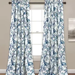 Kirklands Home Blue Dora Curtain Panel Set, 84 in. Sale