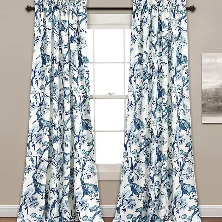 Kirklands Home Blue Dora Curtain Panel Set, 84 in. Sale