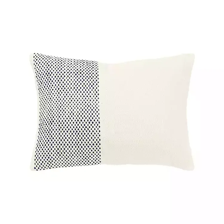 Pillows>Kirklands Home Blue Dotted Colorblock Throw Pillow